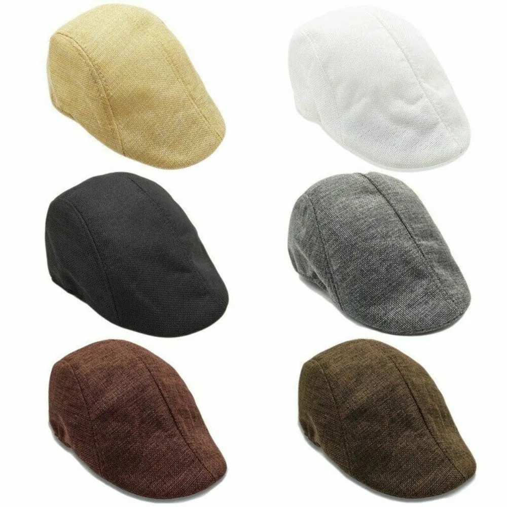 Peaky Newsboy Golf Driving Hat Caps Boys Mens Flat Cap Beret Cabbie Hat Vintage - Image 2