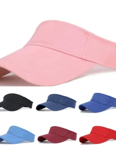 Summer Sun Hats Sun Protection Hat Outdoor Sports Golf Hats Top-Empty Visor Empty Breathable Anti-UV Adjustable Cool Sun Cap