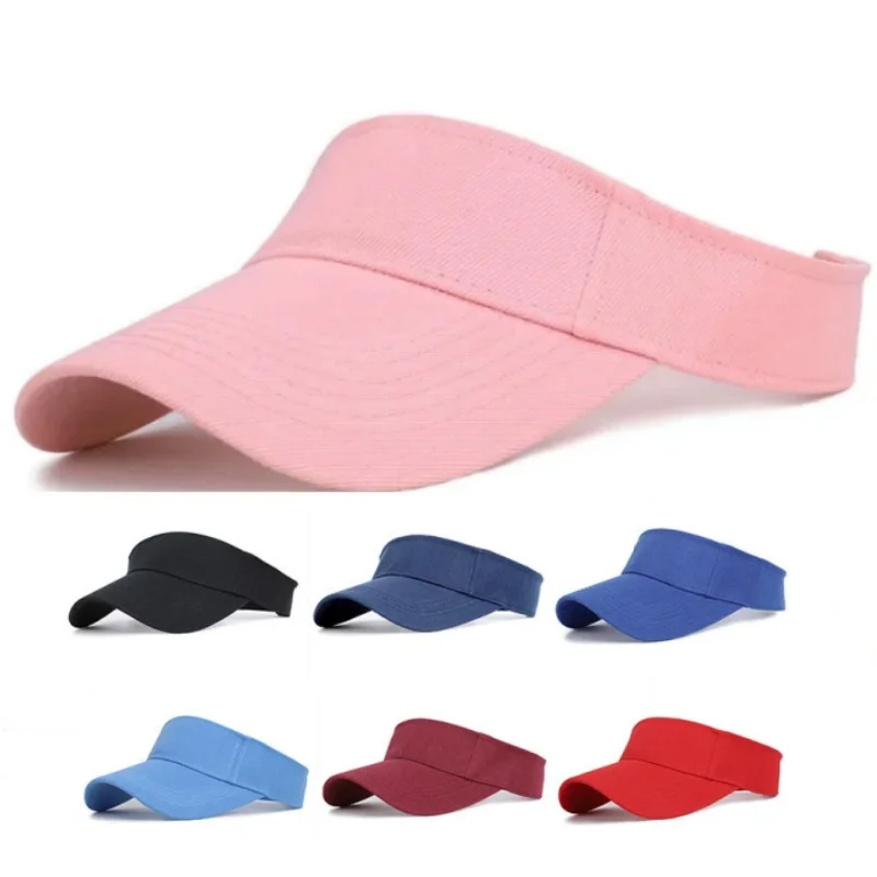 Summer Sun Hats Sun Protection Hat Outdoor Sports Golf Hats Top-Empty Visor Empty Breathable Anti-UV Adjustable Cool Sun Cap