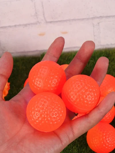 12Pcs Indoor Golf Balls Bright Orange Lightweight Practice Training Aids