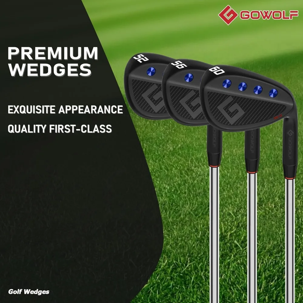 Gowolf Premium Forged Full Face Golf Wedges 50/52/54/56/58/60/69 Degree Individual or Set for Men - Image 3