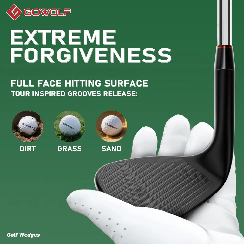 Gowolf Premium Forged Full Face Golf Wedges 50/52/54/56/58/60/69 Degree Individual or Set for Men - Image 5