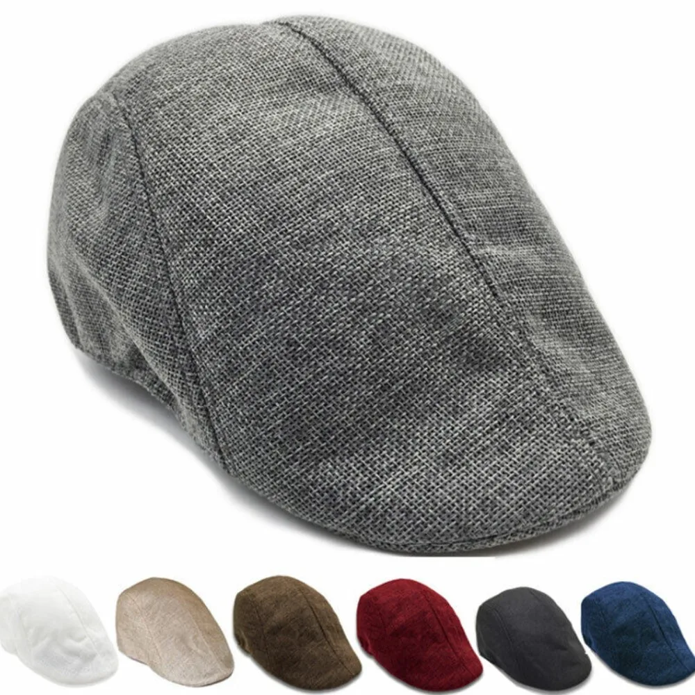 Peaky Newsboy Golf Driving Hat Caps Boys Mens Flat Cap Beret Cabbie Hat Vintage - Image 6